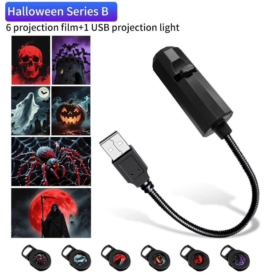 5V USB Projection Lamp Strip | Planet Halloween Christmas Theme Ceiling Decor