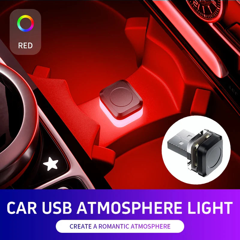 Car Mini USB LED Ambient Light | Portable Decorative Atmosphere Lamp