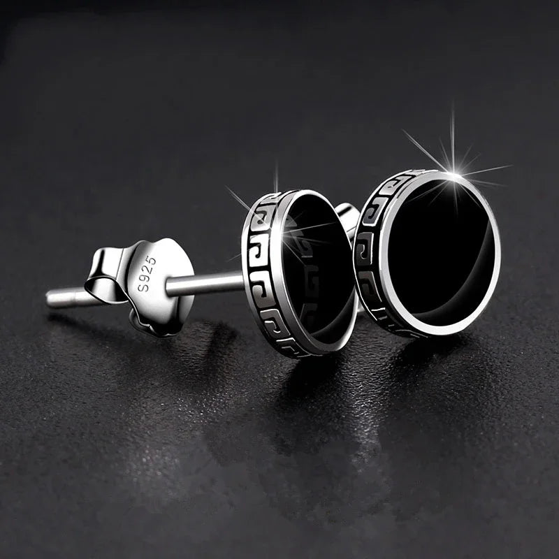 LiHong 925 Silver Men's Single Earring | Street Punk Hip-Hop Jewelry