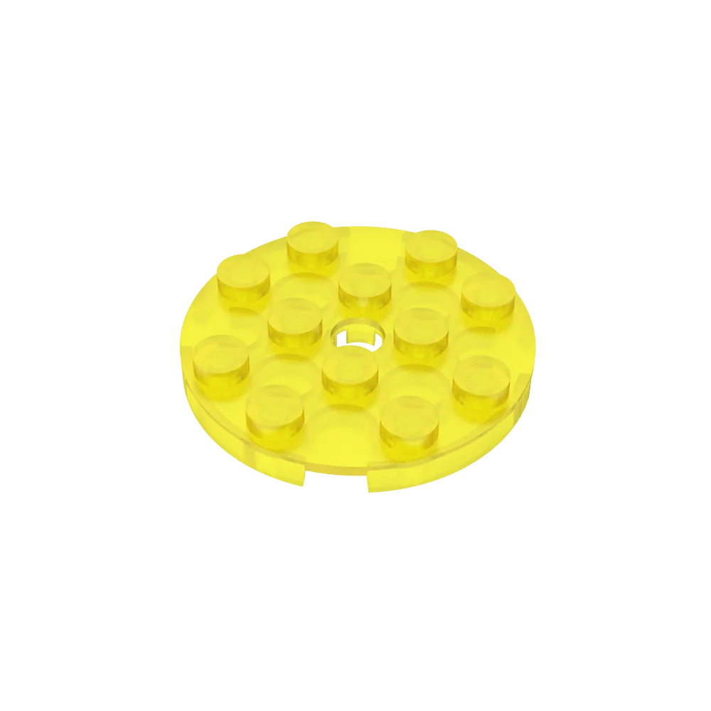 Gobricks GDS-841 Round Plate 4x4 with Hole | Compatible Building Block for DIY Creations
