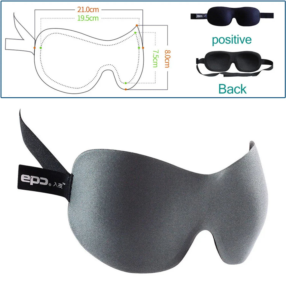 3D Breathable Sleep Mask | Light Blocking Eye Cover for Travel