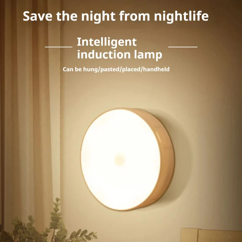 LED Smart Human Body Sensor Night Light | USB Rechargeable Emergency Lamp with Magnetic Suction