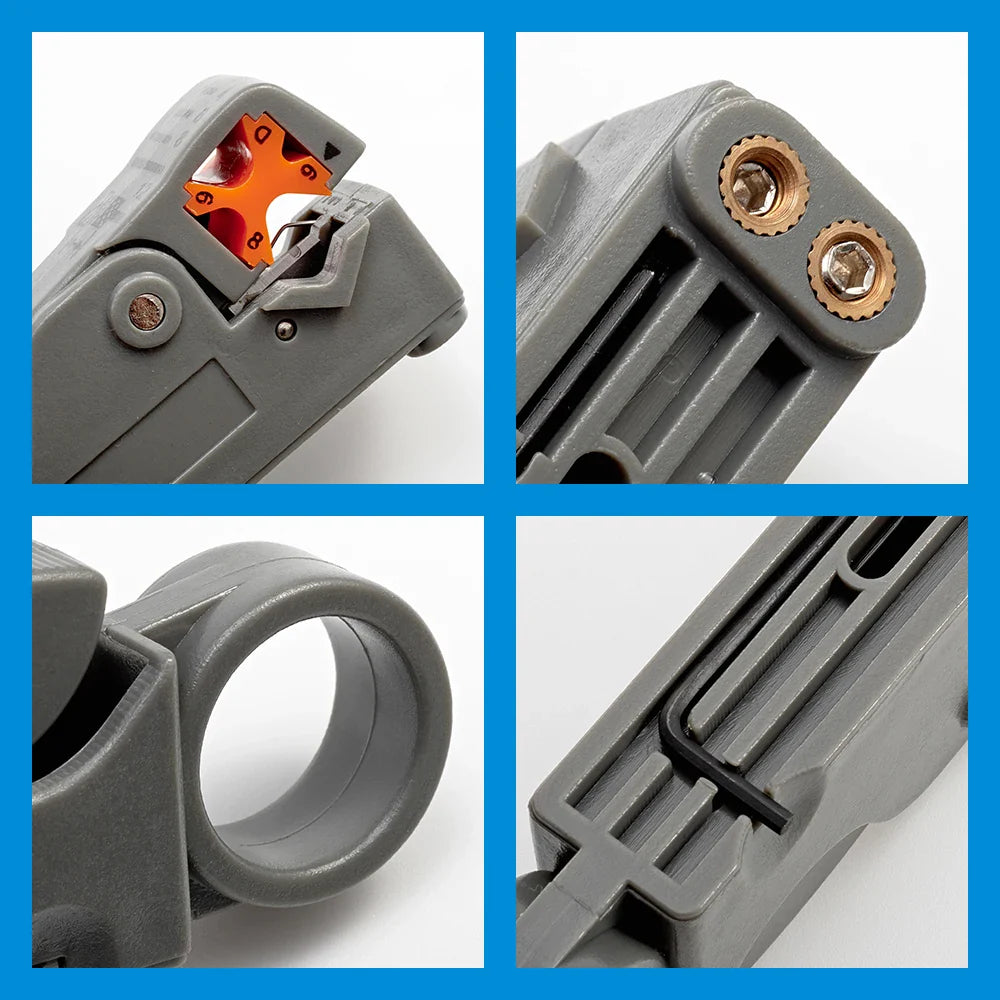 Wire Stripping Pliers with Hex Wrench | Coaxial Cable Decrustation Tool