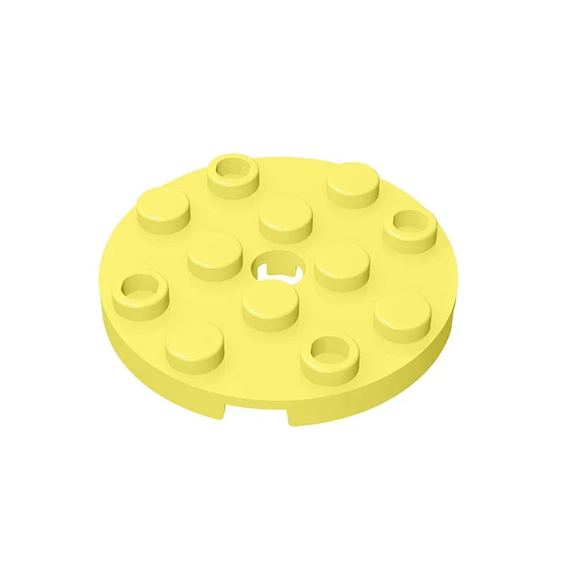 Gobricks GDS-841 Round Plate 4x4 with Hole | Compatible Building Block for DIY Creations