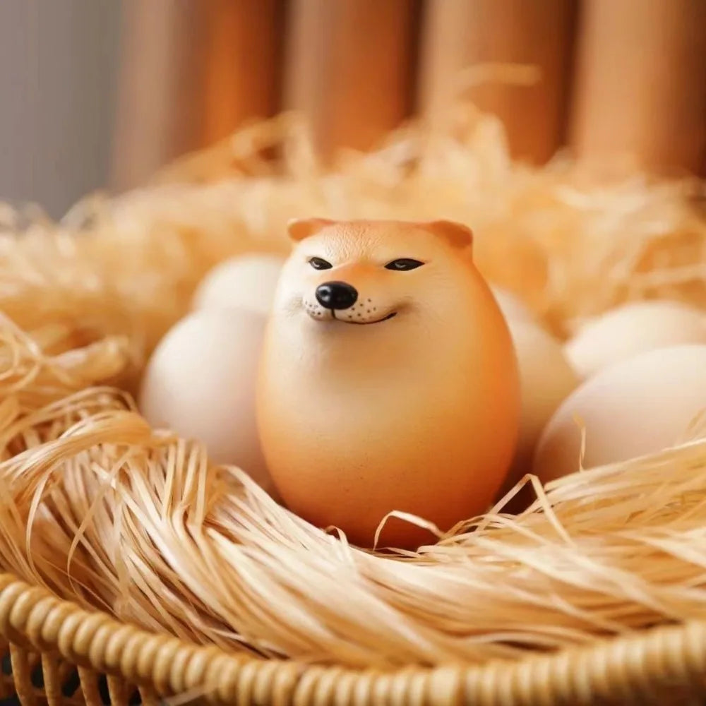 Shiba Inu Egg Squishy Toy | Stress Relief Slow Rebound Desk Decor
