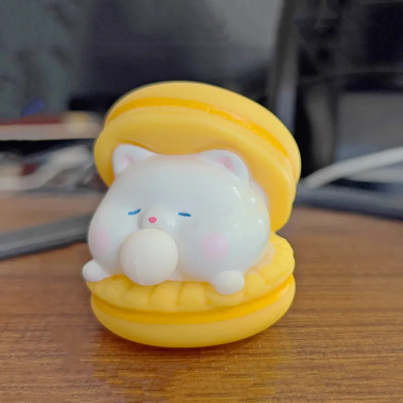 Creative Spit Bubble Burger Squishy Toy | Cute Cartoon Stress Relief and Desk Decor