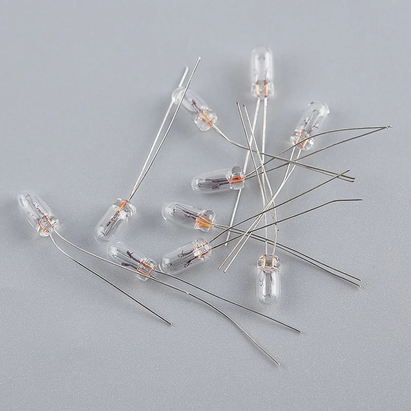 10pcs Miniature Lamp Bulbs | 0.07A 3mm 4mm 5mm 3V 6V 9V 12V 24V Edison Incandescent Filament Rice Lights