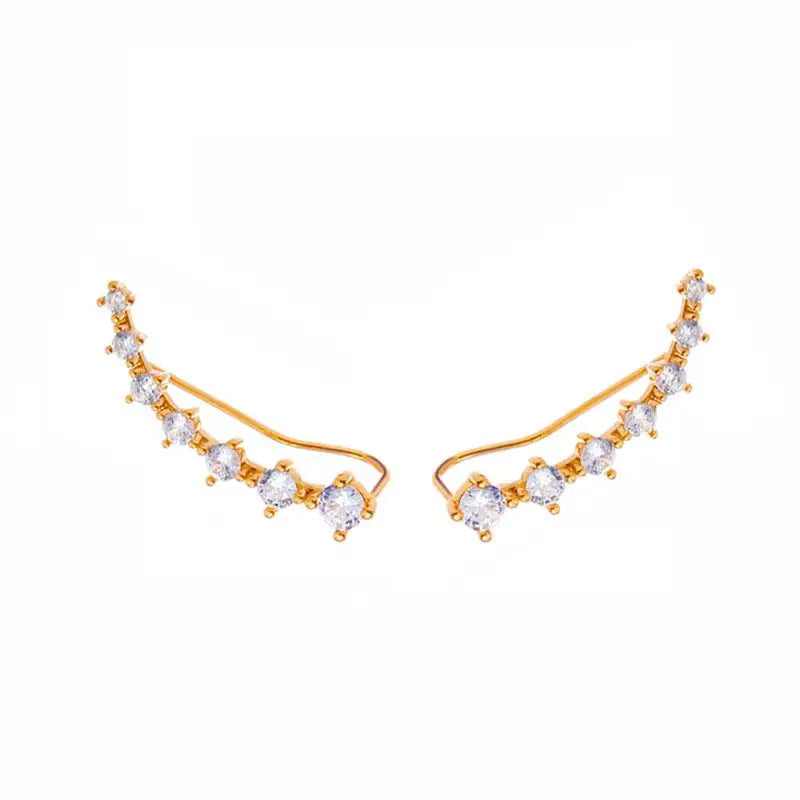 Korean Fashion Seven Star Zircon Earrings | Luxury Crystal Stars Stud Earrings