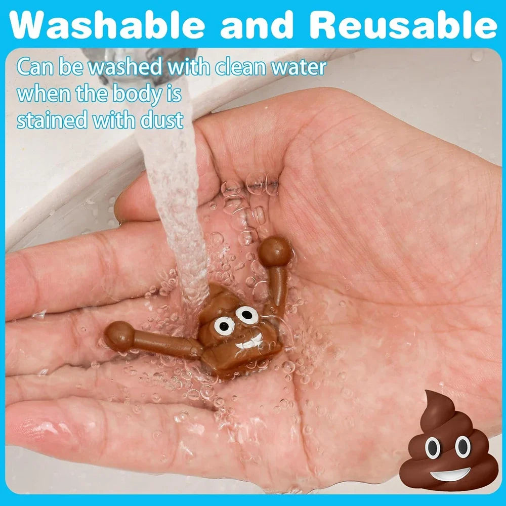 5Pcs Funny Poop Sticky Squishy Rubber Flying Finger Novelty Stress Relief Toys | Ejection Stretchy Stress Relief Party Favors