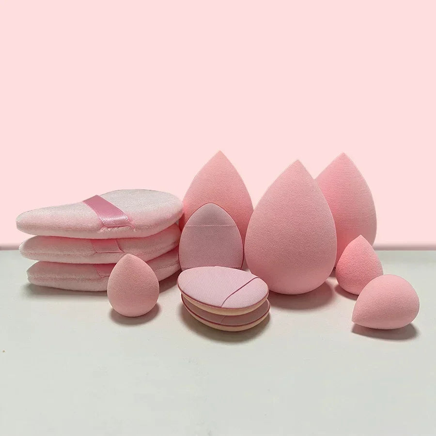 12Pcs Multicolor Makeup Sponge Blender Set | Soft Foundation Cosmetic Puff Kit