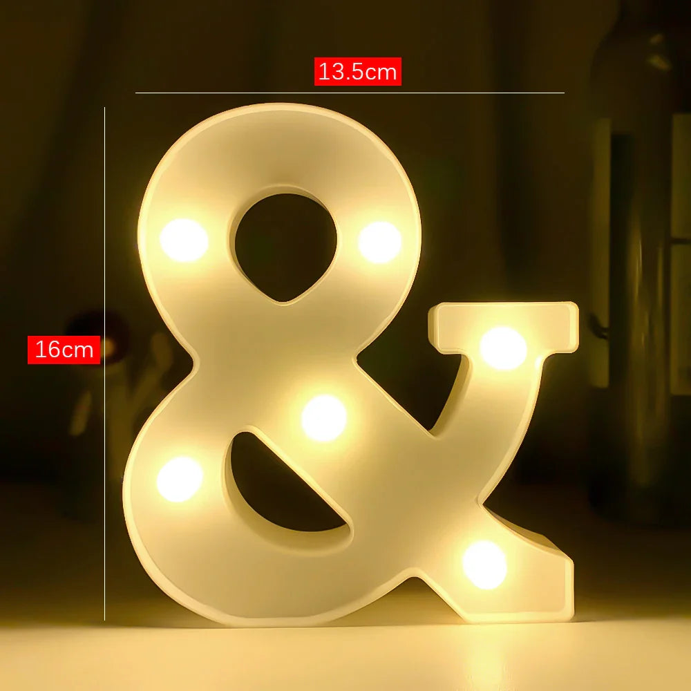 Creative Luminous Letter Night Light | Battery-Powered LED Decor for Parties