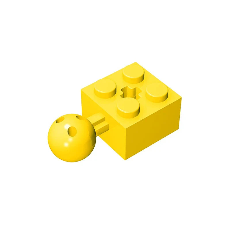 Gobricks GDS-976 Technical Brick Modified 2 x 2 with Ball Joint and Axle Hole | Compatible with Lego 57909