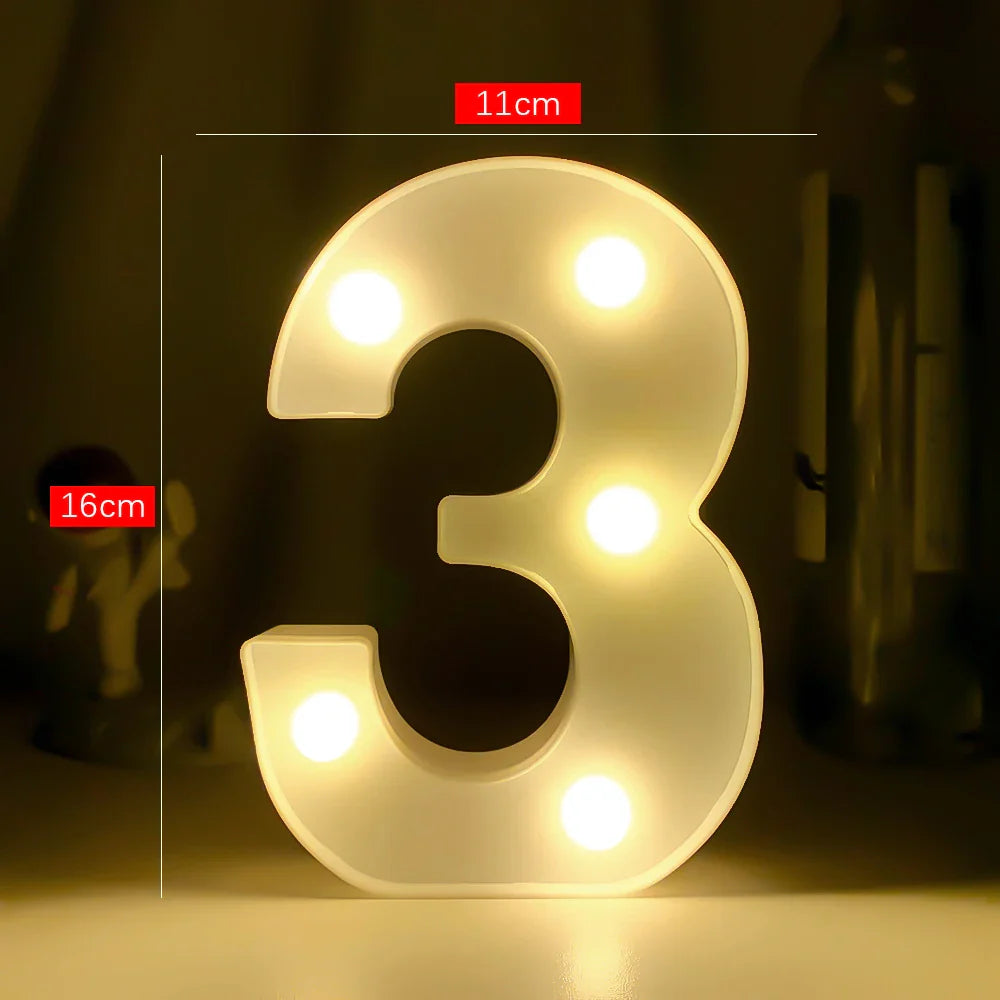 Creative Luminous Letter Night Light | Battery-Powered LED Decor for Parties