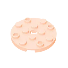 Gobricks GDS-841 Round Plate 4x4 with Hole | Compatible Building Block for DIY Creations