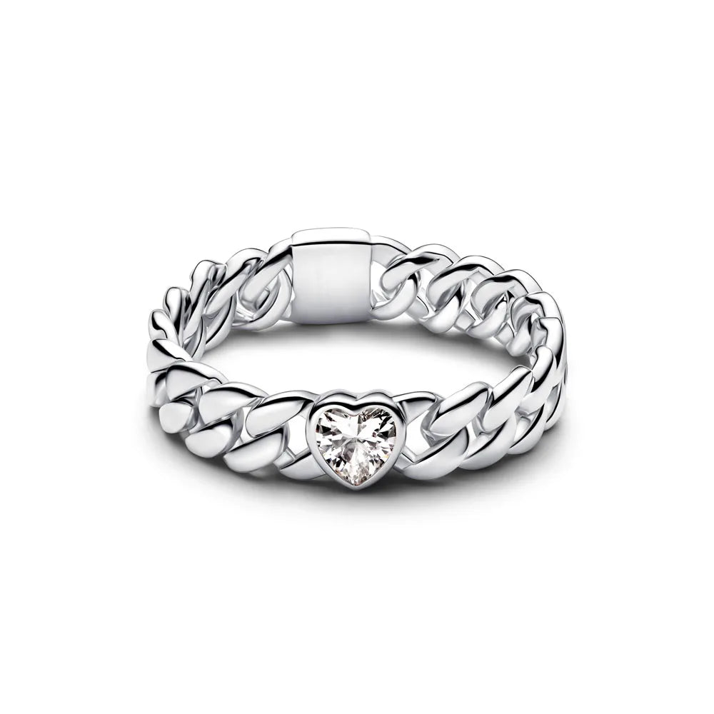 925 Silver Heart Floral Butterfly Ring | Women's Luxury Wedding Band