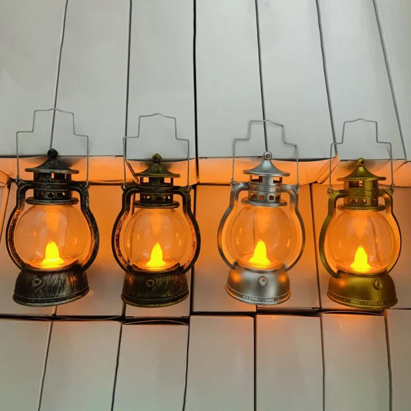 Retro Oil Lamp Halloween Lantern | Decorative LED Party Light