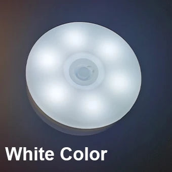 8LED Motion Sensor Night Light | USB Rechargeable Auto-On Lamp for Bedroom