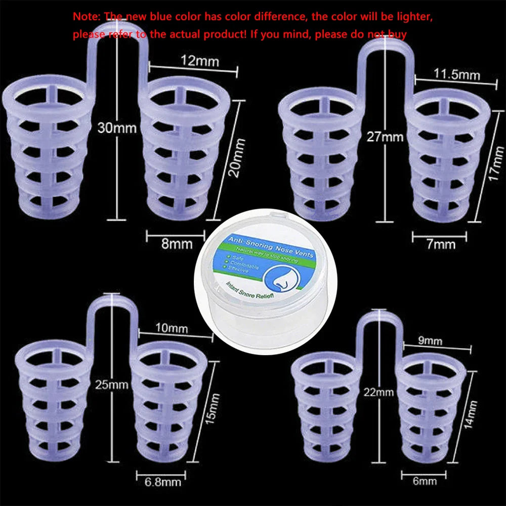 Blue Silicone Anti Snoring Devices | Nasal Dilators for Better Sleep