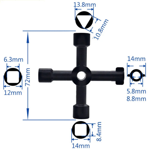 4-in-1 Portable Black Hand Screwdriver | DIY Socket Multi-Functional Tool Combination