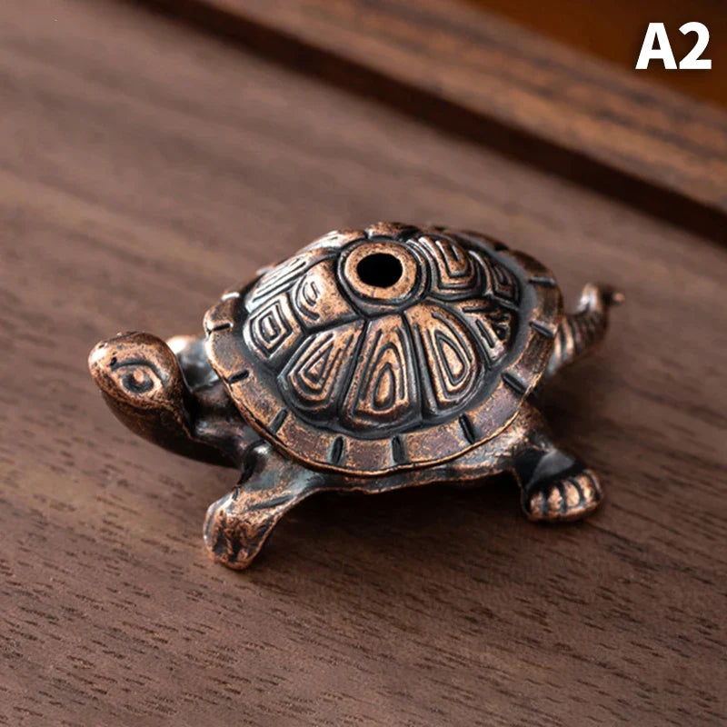 Dragon Turtle Incense Holder | Brass Alloy Incense Burner with Snail Sculpture