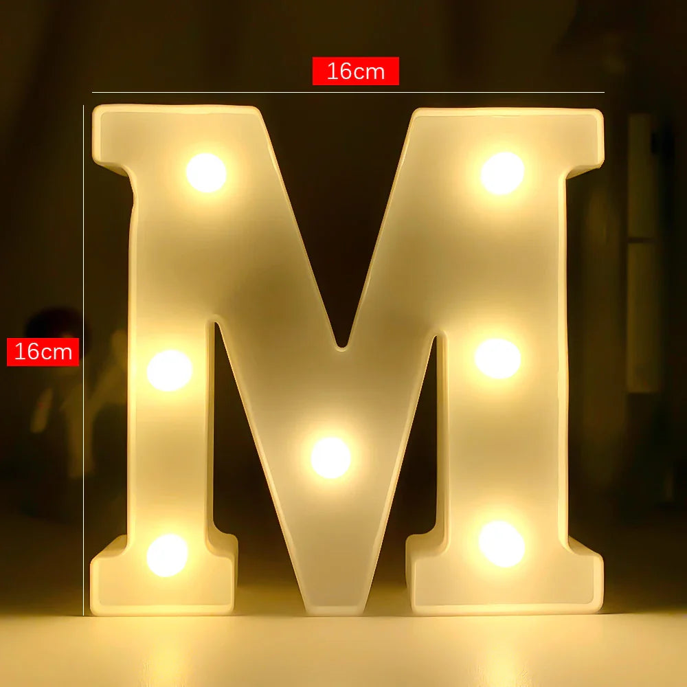 Creative Luminous Letter Night Light | Battery-Powered LED Decor for Parties