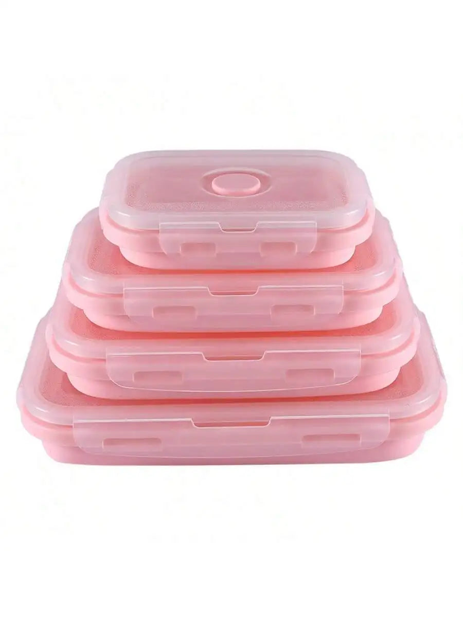 Foldable Silicone Lunch Box | Portable Thermal Food Container for Outdoor Picnic