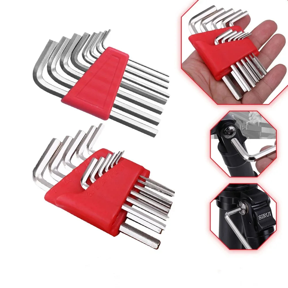 5/8/11 Pcs Metric Allen Wrench Set | Chrome Vanadium Steel Short Arm Hex Key Kit for Vehicle Repair