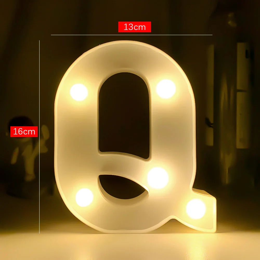 Creative Luminous Letter Night Light | Battery-Powered LED Decor for Parties