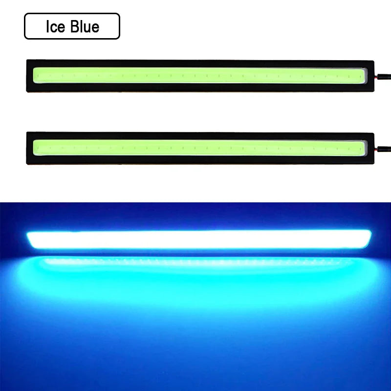 17cm Super Bright COB LED Fog Light Bulb | 12V 6500K Daytime Running Light Strip for Car