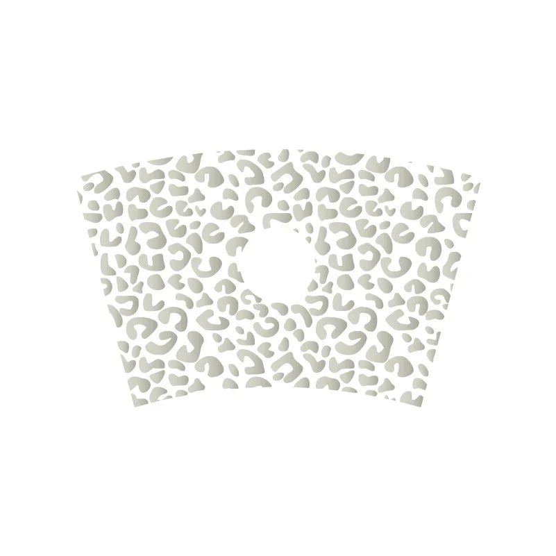 Leopard Pattern Full Wrap Vinyl Sticker for 24 oz Cold Cup | Cheetah Coffee Cup Decal