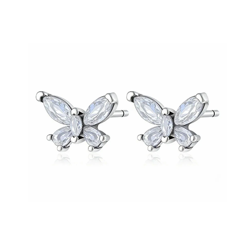2026 New 925 Silver Elephant Cherry Blossom Butterfly Heart Earrings | Fine Jewelry for Women