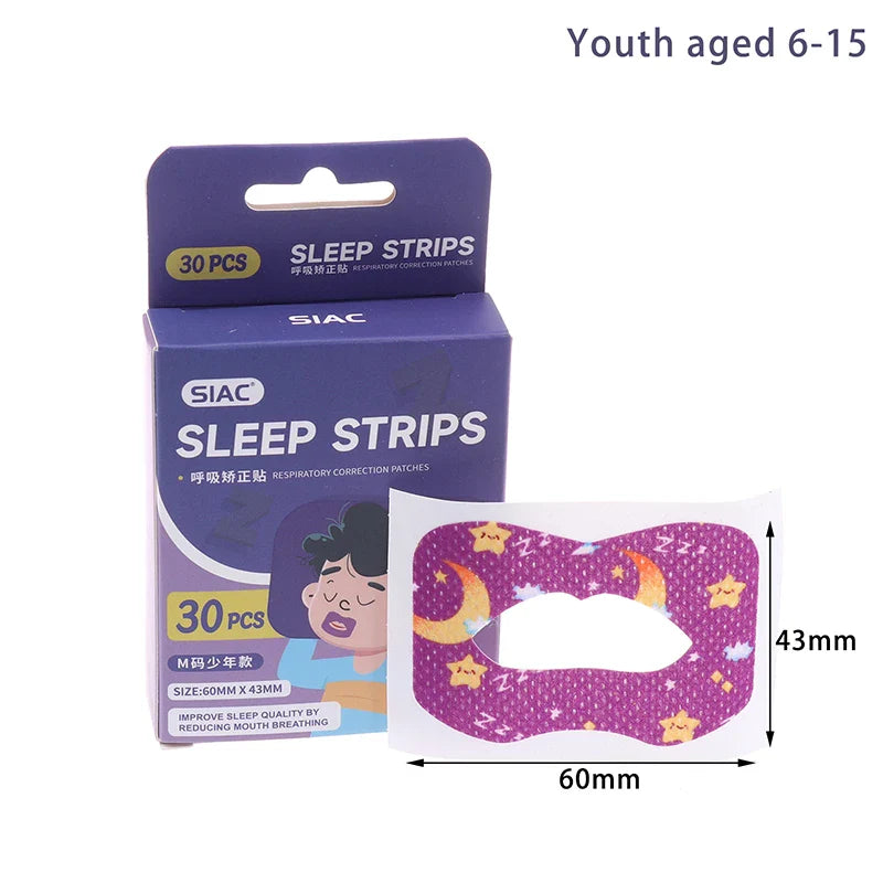 Children Anti-Snoring Mouth Breathing Correction Stickers | 30 Pack for Better Night Sleep