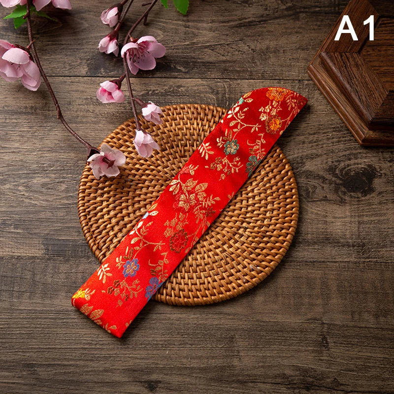 Embroidered Folding Fan Cover Pouch | Silk Fan Protector