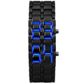 Fashion Mens Digital Lava Wrist Watch | Full Metal LED Display Timepiece