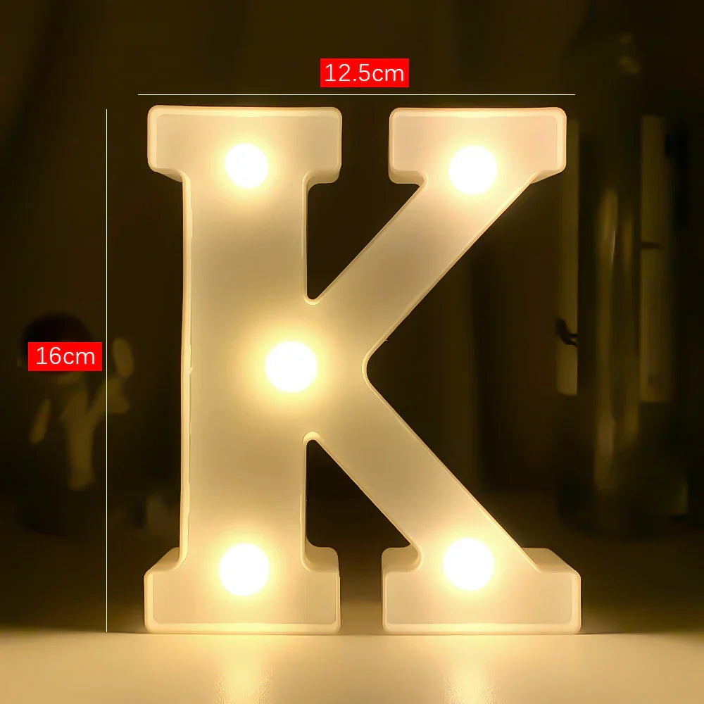 Creative Luminous Letter Night Light | Battery-Powered LED Decor for Parties