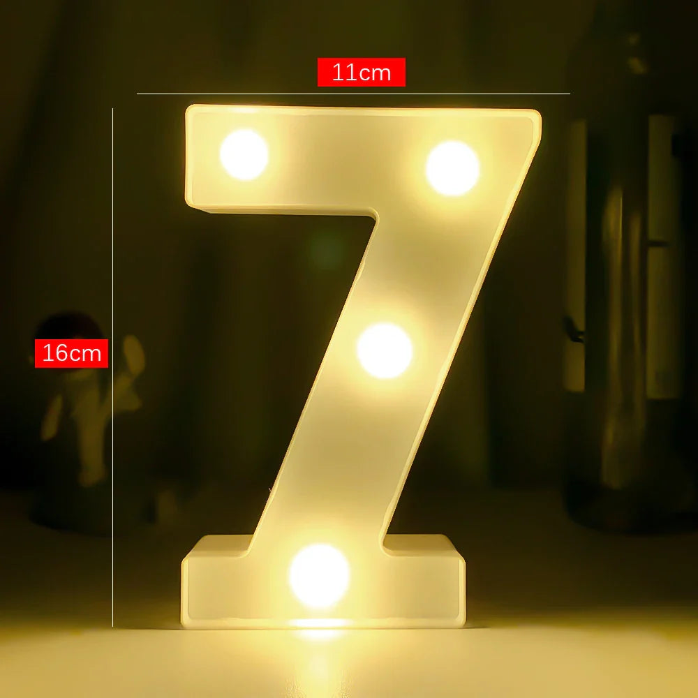Creative Luminous Letter Night Light | Battery-Powered LED Decor for Parties