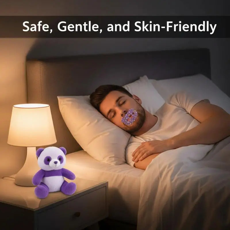 Childrens Anti Snoring Stickers | Cartoon Bear O-Shaped Mouth Patch for Sleep