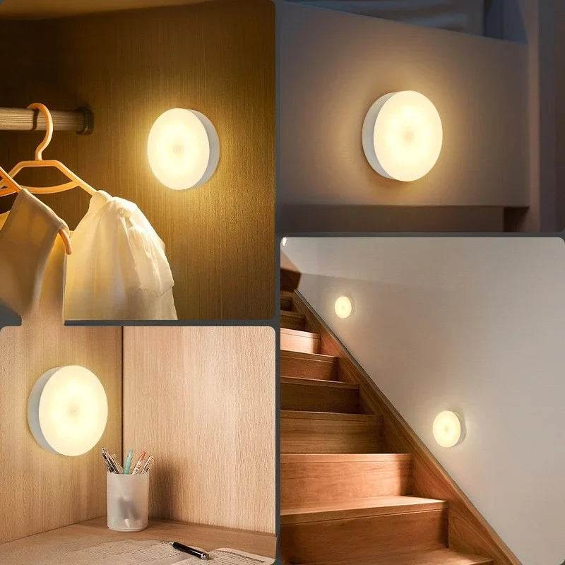 LED Smart Human Body Sensor Night Light | USB Rechargeable Emergency Lamp with Magnetic Suction