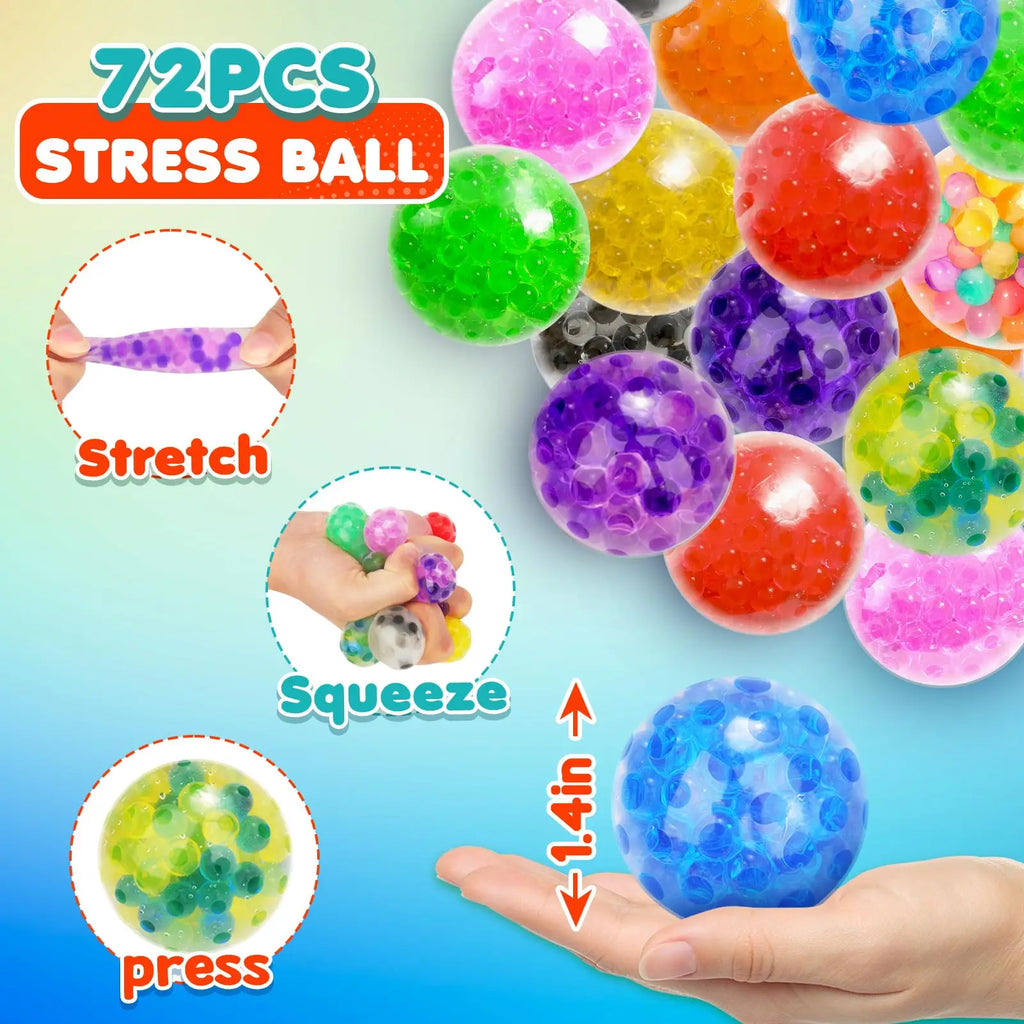 5 to 80 Pack Squishy Stress Balls | Bulk Fidget Toys for Anxiety Relief
