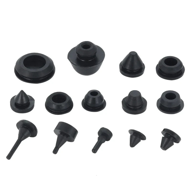Solid Silicone Rubber Caps 2mm to 16mm T Type Plug Cover Snap-on Gasket Blanking End Caps Seal Stopper