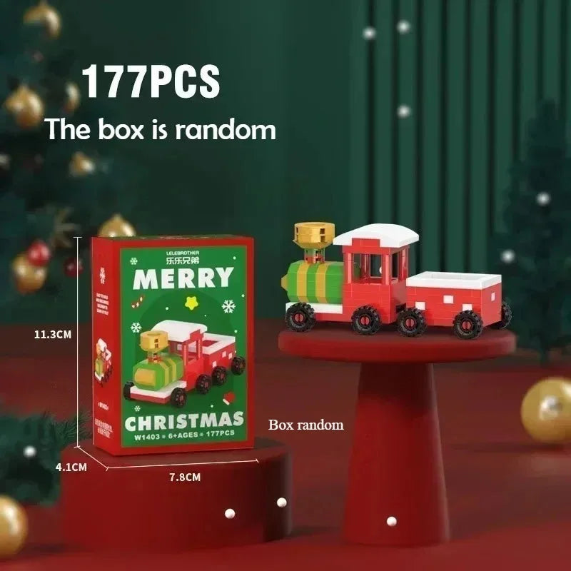 Christmas Micro Building Block Set | Santa and Reindeer Puzzle Toy