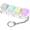 Portable Keyboard Switch Tester | 4 Mechanical Switches with Carabiner Fidget Toy