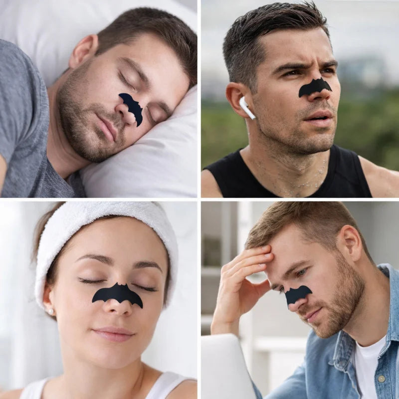Breathable Adhesive Nose Strips | Anti-Snoring Nose Patch for Day and Night Use
