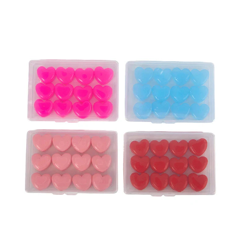 12 Pcs Silicone Ear Plugs Reusable Noise Reduction | Sleeping Protection