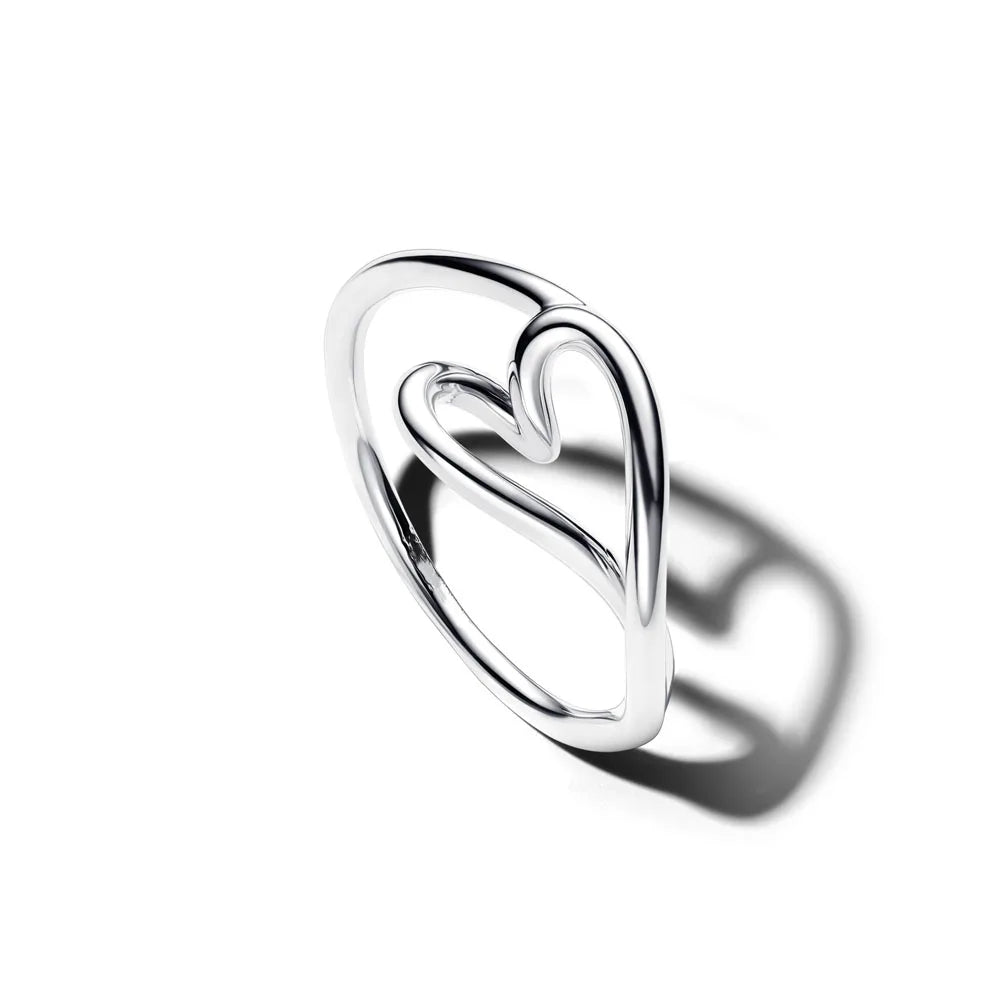 925 Silver Heart Floral Butterfly Ring | Women's Luxury Wedding Band