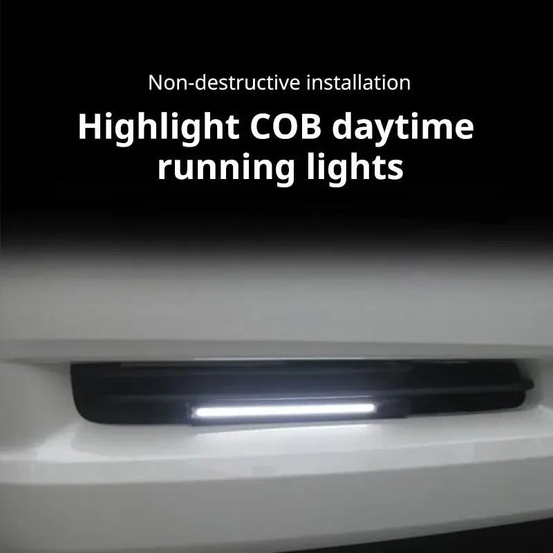 Universal Waterproof Daytime Running Lights | COB LED Fog Lamp Strip for Cars