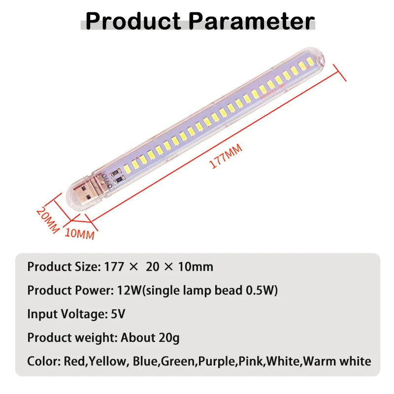 DC5V 24LED USB Night Light | 7 Color Atmosphere Lamp for Live Streaming