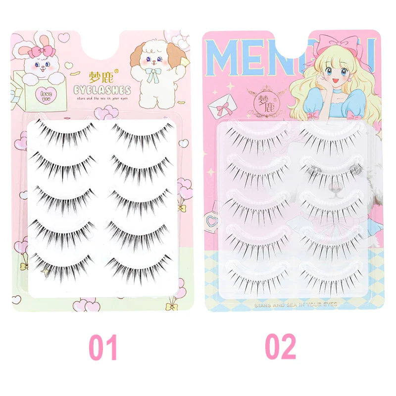 3D Volume Manga Lashes | Natural Look Wispy Fluffy False Eyelashes Pack