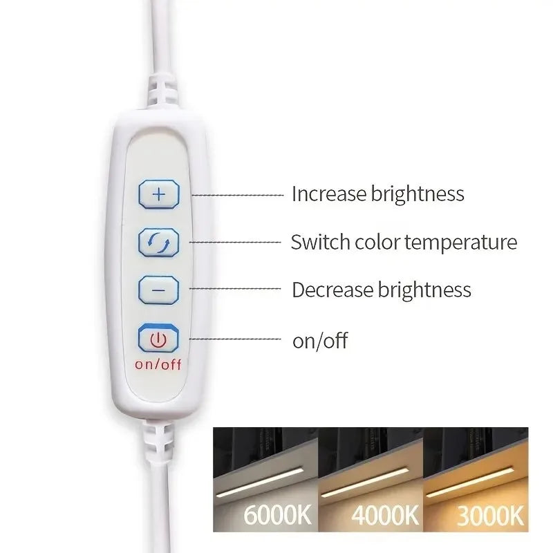 5V USB Under Cabinet LED Light | 3 Color Dimmable Magnetic Night Light