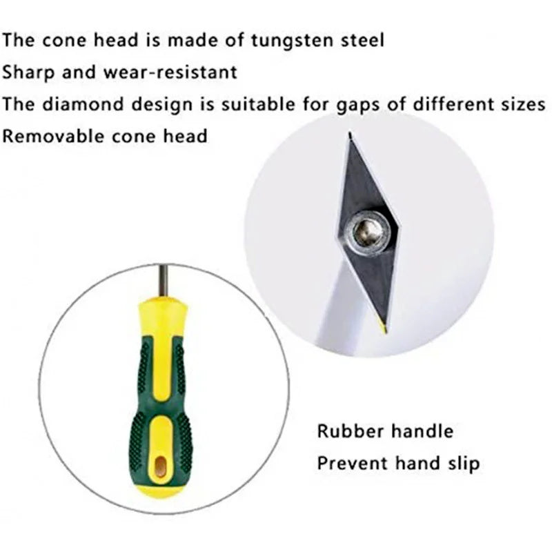 Replaceable Ceramic Tile Grout Remover | Tungsten Steel Drill Bit Cleaner